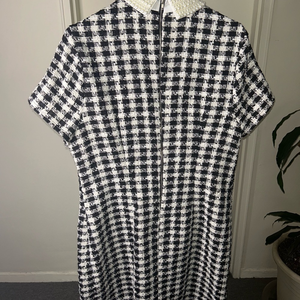 Pearl Collared Tweed Houndstooth dress size 13/14 (Juniors) - Picture 5 of 6